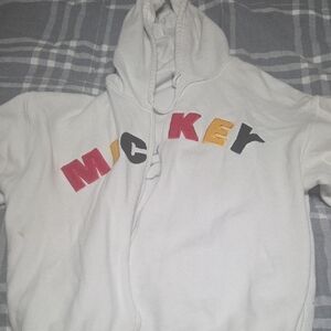 Disney White Hoodie Jacket with Colorful Letters